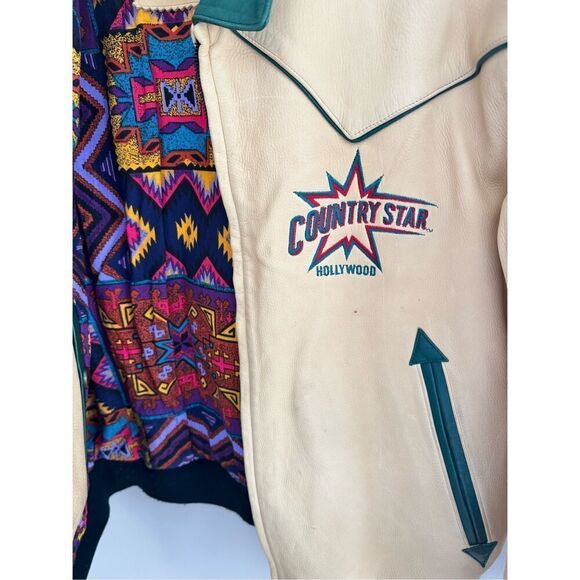 Tony Nowak Collection Country Star Hollywood Vintage Leather Retro Jacket, Large - Picture 3 of 12